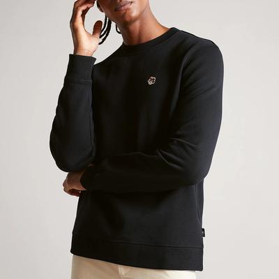 Black Hatton Cotton Logo Jumper