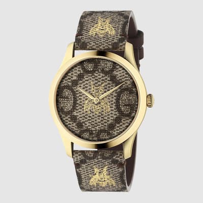 G-Timeless Watch 38mm in Beige Yellow Gold PVD 