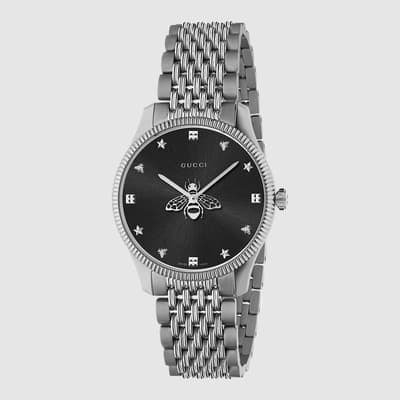 G-Timeless Watch 36mm in Grey Stainless Steel 