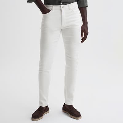 White Dover Jersey Slim Stretch Jeans