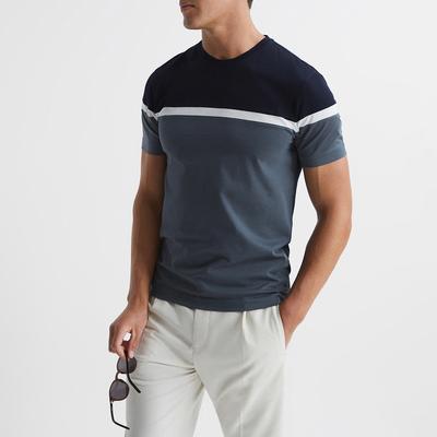 Black/Navy Max Mercerised Cotton T-Shirt