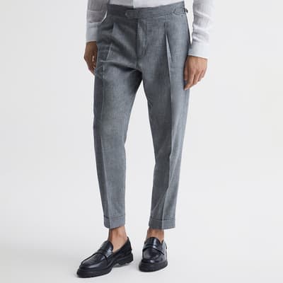 Dark Grey Map-Side Adjustor Formal Trousers