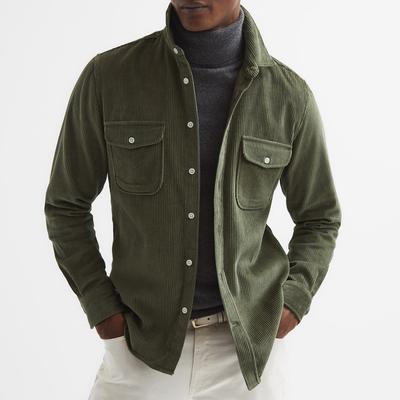 Khaki Bonucci Cord Jacket
