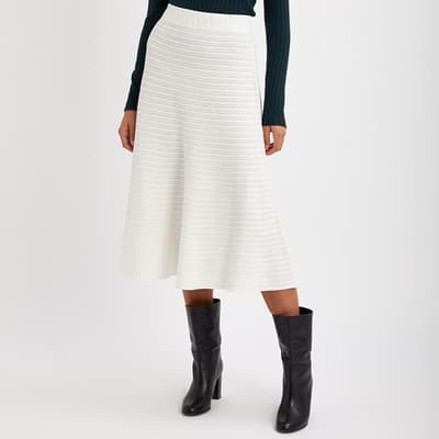 White Lizzie Crochet Midi Skirt