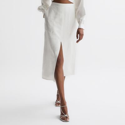 White Axelle Linen Skirt