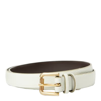 White Holly Mini Leather Belt