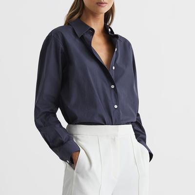 Navy Jenny-Cotton Shirt