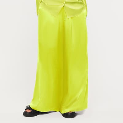 Lime Green Adele Silk Trousers