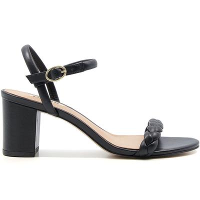 Black Jaslyn Leather Heeled Sandal