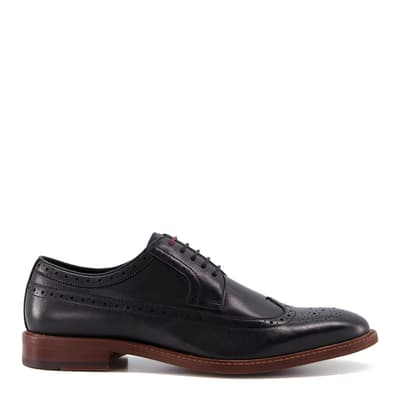 Black Superior Leather Brogue Shoe