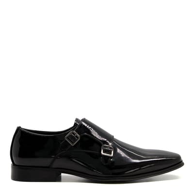 Black Monk Leather Slip On Shoe