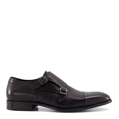 Black Schemer Leather Slip On Shoe