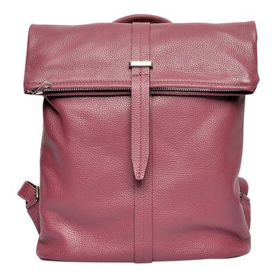 Red Italian Leather Backpack