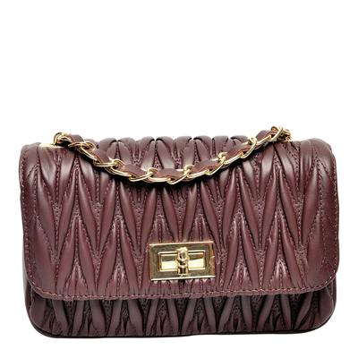Red Italian Leather Crossbody Bag