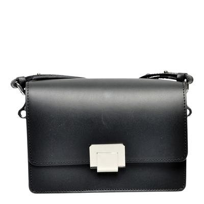 Black Italian Leather Crossbody Bag