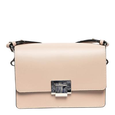 Pink Italian Leather Crossbody Bag