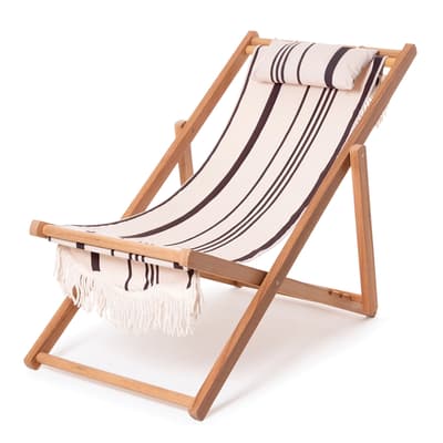 Premium Sling Chair, Vintage Black Stripe