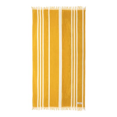 The Beach Towel, Vintage Yellow Stripe