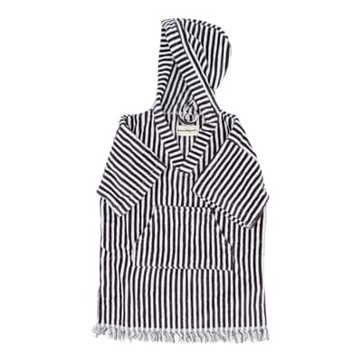 The Kids Poncho, Ages 8-12 Laurens Navy Stripe