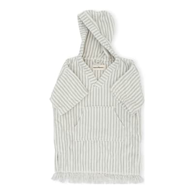 The Kids Poncho, Ages 4-7 Laurens Sage Stripe