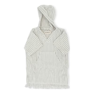 The Kids Poncho, Ages 8-12 Laurens Sage Stripe