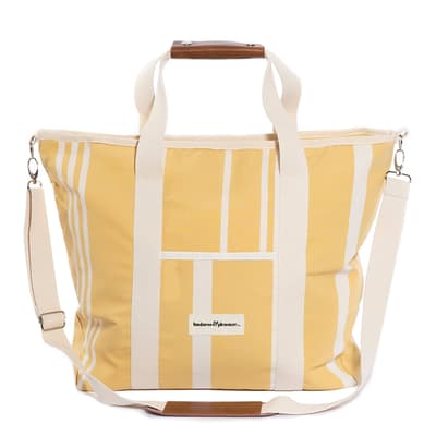 The Cooler Tote Bag, Vintage Yellow Stripe