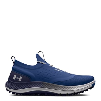 Blue Under Armour Charged Phantom Golf Shoes