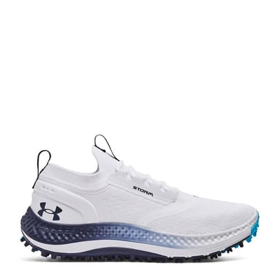 White Under Armour Charged Phantom Golf Shoes