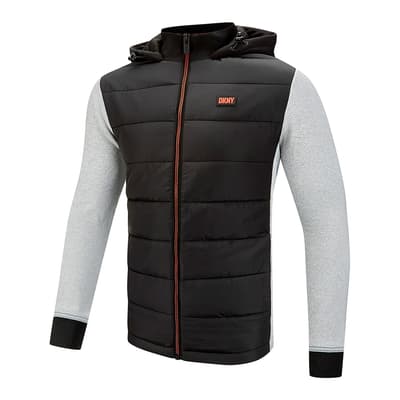 Silver DKNY Quilted Padded Jacket