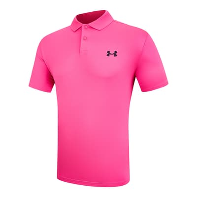 Pink Under Armour Performance 3.0 Polo Shirt