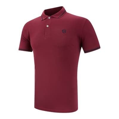 Burgundy Sergio Tacchini Cotton Polo Shirt