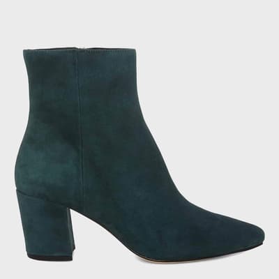 Green Lyra Leather Ankle Boots