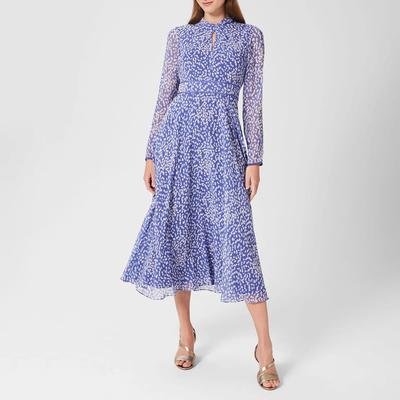 Blue Helena Silk Dress