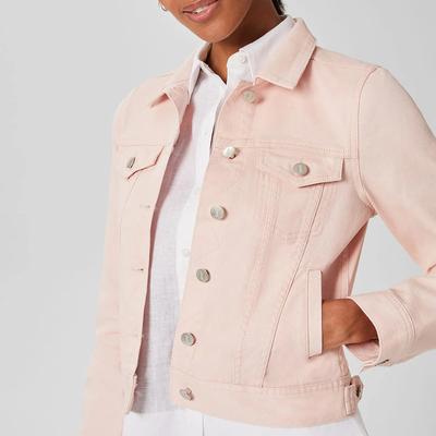 Pink Mariam Cotton Denim Jacket