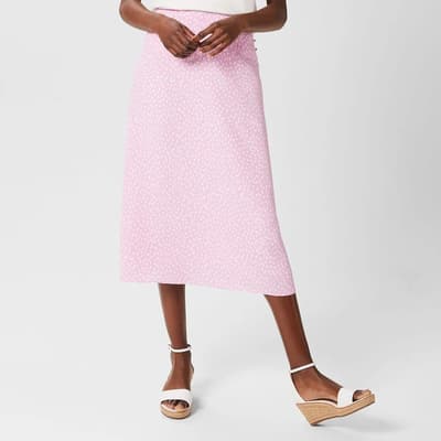 Pink Gabrielle Midi Skirt