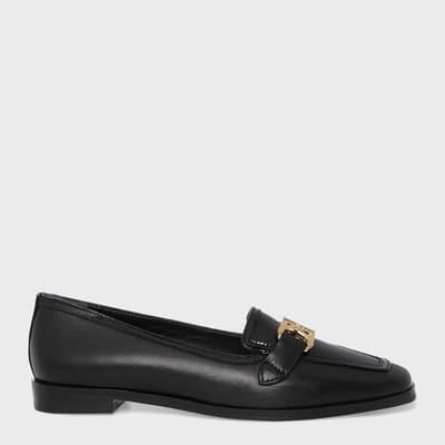 Black Sia Leather Loafers