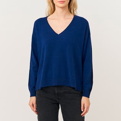 Blue Amy Knitted Cashmere Jumper