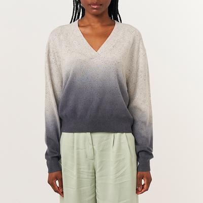 Grey Millie V-Neck Cashmere Jumper