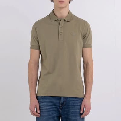 Khaki Cotton Polo Shirt