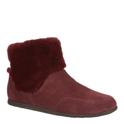 Burgundy Maizie Suede Ankle Boot