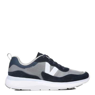 Navy Ayse Leather Trainer