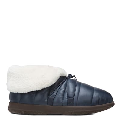 Navy Gabrie Shearling Ankle Boot