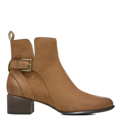 Brown Sienna Leather Ankle Boot