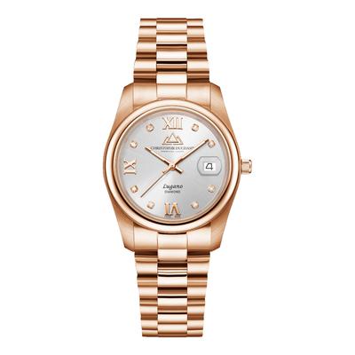 Women's Rose Gold Lugano Watch
