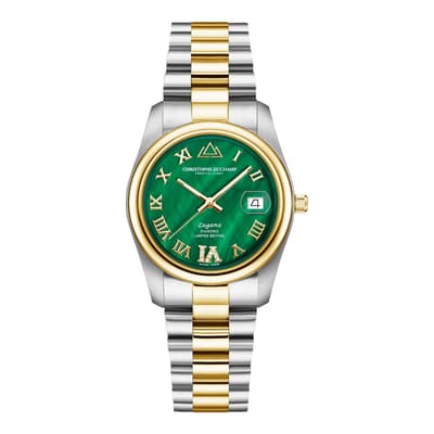 Women's Silver/Gold Limited Edition Lugano 'Six' Watch