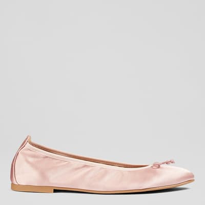Pink Trilly Satin Flats