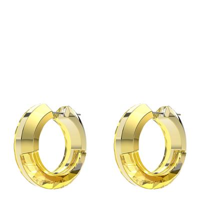 Light Topaz Lucent Hoop Pierced Earrings