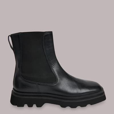 Black Kenton Square Toe Chelsea Boots