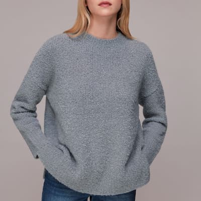 Grey Relaxed Boucle Jumper