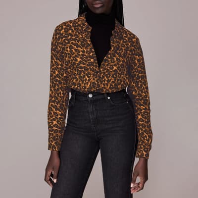 Brown Classic Leopard Print Shirt